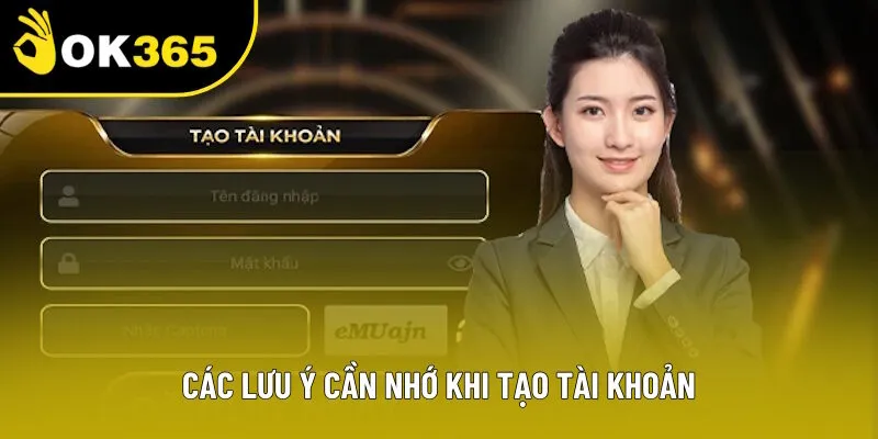 Các lưu ý cần nhớ khi bạn tạo lập tài khoản