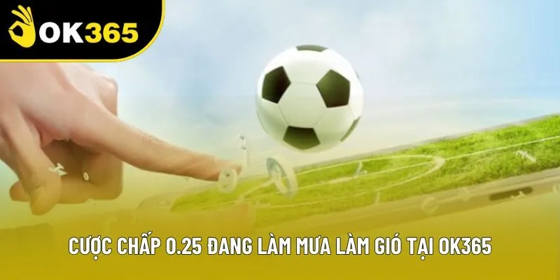 Cược chấp 0.25 đang làm mưa làm gió tại OK365 Cược chấp 0.25 đang làm mưa làm gió tại OK365